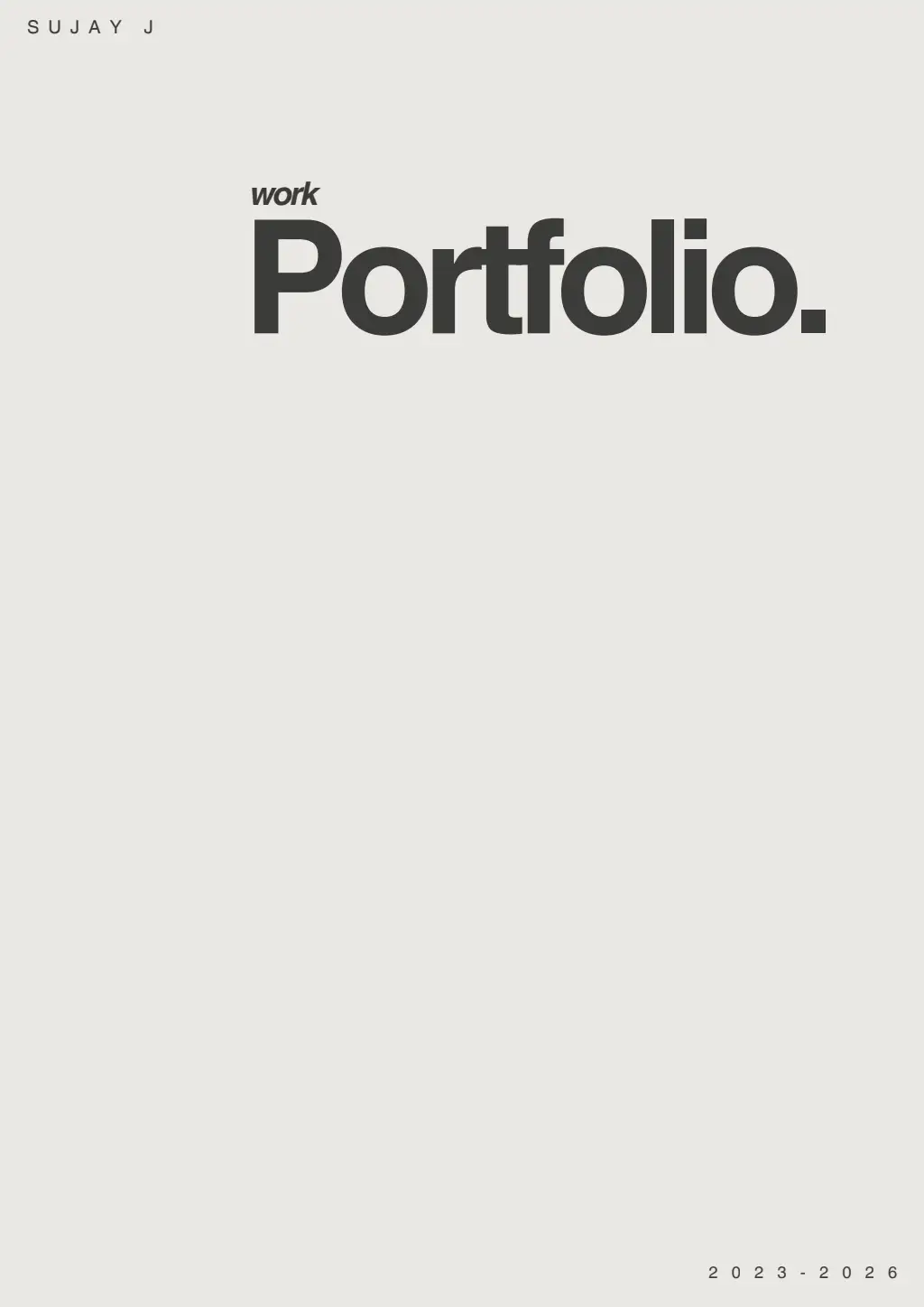 Portfolio by Sujay Jagadeesh